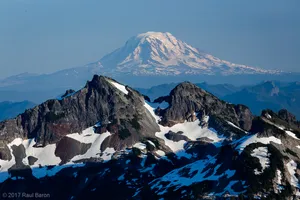 A photograph titled Mount Rainier