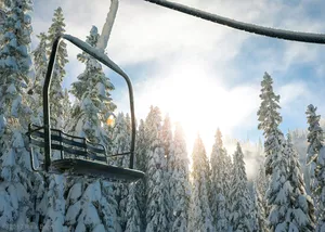 A photograph titled Chairlift