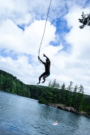 A photograph titled Let go