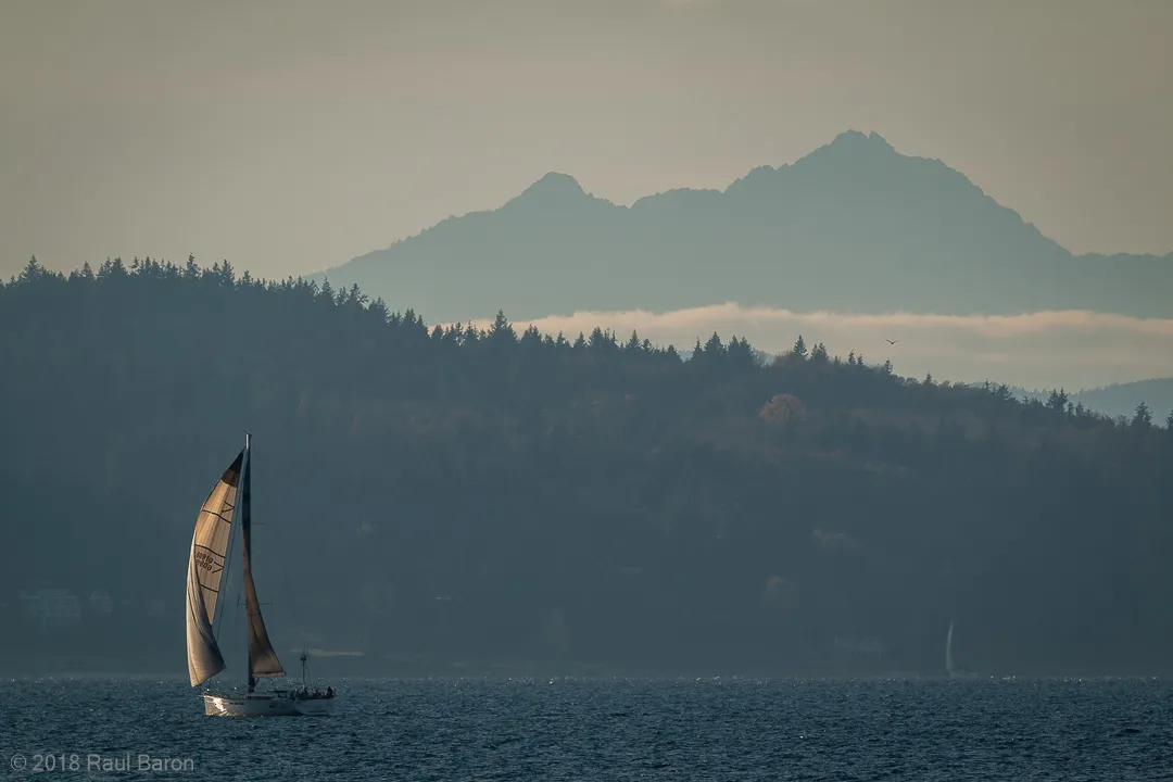 A photograph titled Sailing