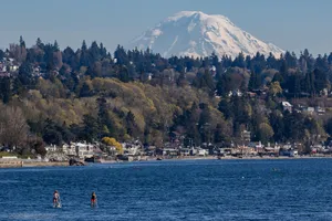 A photograph titled On Elliott Bay
